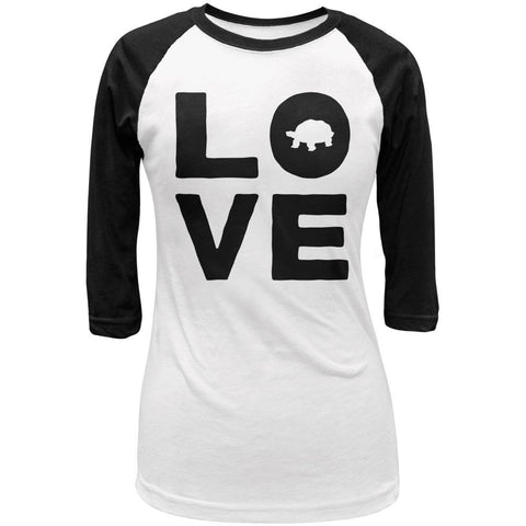 Turtle Love Juniors 3/4 Sleeve Raglan T Shirt
