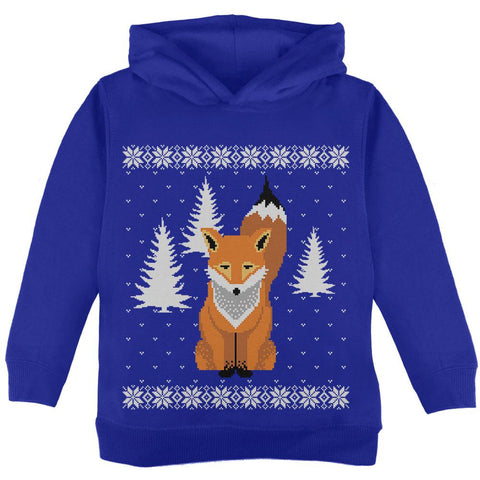 Big Fox Ugly Christmas Sweater Toddler Hoodie