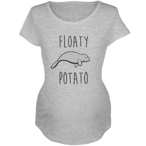 Floaty Potato Manatee Funny Maternity Soft T Shirt