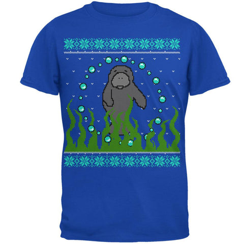 Ugly Christmas Sweater Manatee Floaty Potato Mens Soft T Shirt