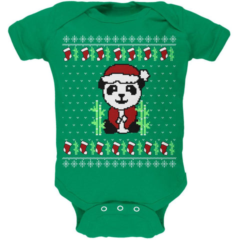 Ugly Christmas Sweater Panda Soft Baby One Piece