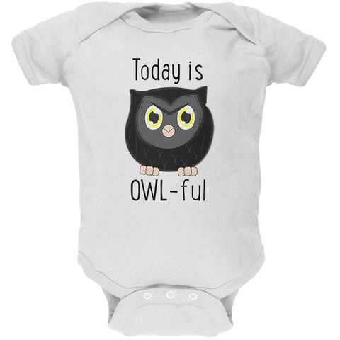Owl Today Is Owful Awful Funny Pun Soft Baby One Piece