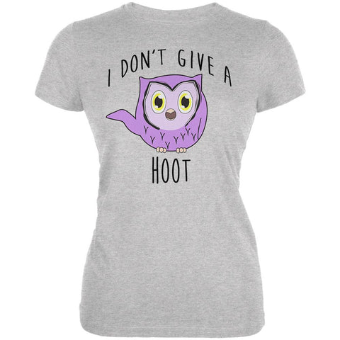 Owl I Don't Give A Hoot Funny Juniors Soft T Shirt