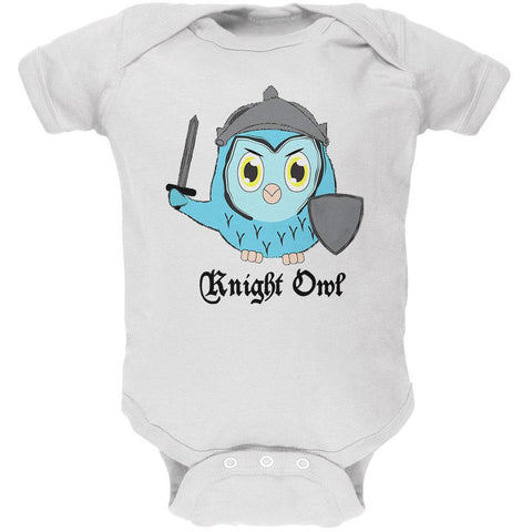 Knight Owl Night Funny Pun Soft Baby One Piece