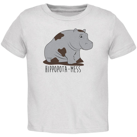 Hippo Mess Hippopotamess Funny Pun Toddler T Shirt