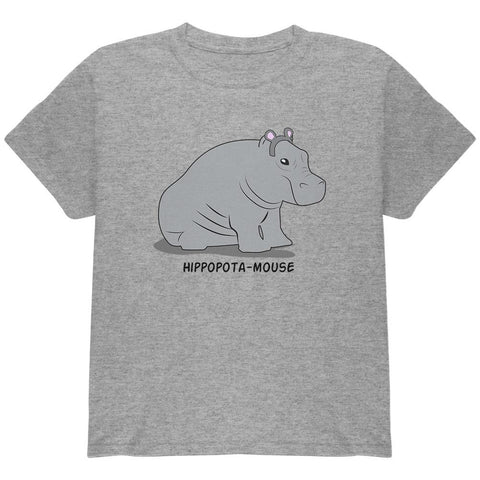 Hippo Mouse Hippopotamouse Funny Pun Youth T Shirt