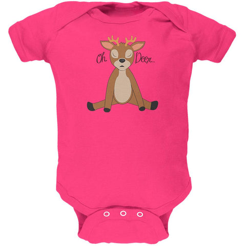 Oh Deer Funny Pun Cute Soft Baby One Piece