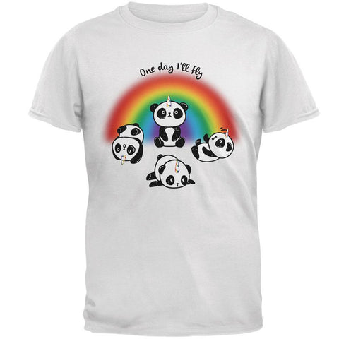 Panda Pandicorn One Day I'll Fly Mens T Shirt