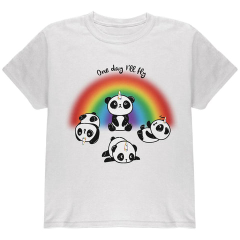 Panda Pandicorn One Day I'll Fly Youth T Shirt