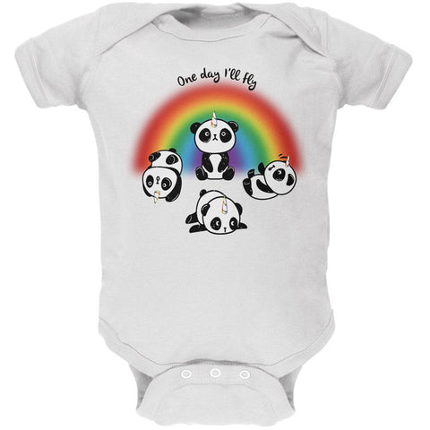 Panda Pandicorn One Day I'll Fly Soft Baby One Piece