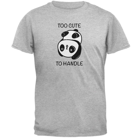 Panda Too Cute to Handle Mens T Shirt