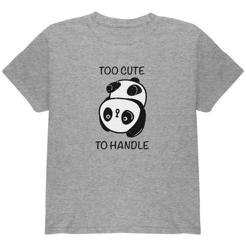 Panda Too Cute to Handle Youth T Shirt