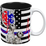 Firefighter EMT Dalmatian Live Forever Thin Red Line Flag Coffee Mug