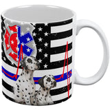 Firefighter EMT Dalmatian Live Forever Thin Red Line Flag Coffee Mug