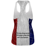 French Bulldog Live Forever Flag All Over Womens Work Out Tank Top