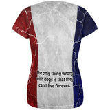 French Bulldog Live Forever Flag All Over Womens T Shirt