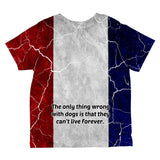 French Bulldog Live Forever Flag All Over Toddler T Shirt