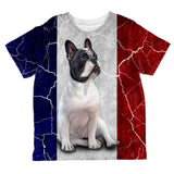 French Bulldog Live Forever Flag All Over Toddler T Shirt