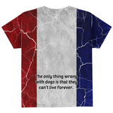 French Bulldog Live Forever Flag All Over Youth T Shirt