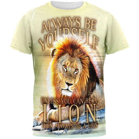 Always Be Yourself Unless Lion All Over Mens T Shirt