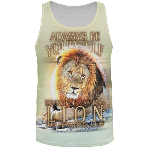 Always Be Yourself Unless Lion All Over Mens Tank Top