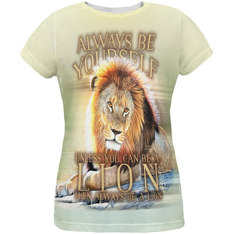 Always Be Yourself Unless Lion All Over Womens T Shirt