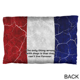 French Bulldog Live Forever Flag Pillow Case