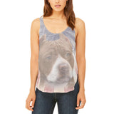 Pit Bull Terrier Live Forever Juniors Flowy Side Slit Tank Top