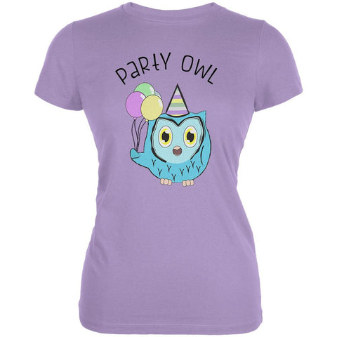 Party Owl Funny Cute Juniors Soft T Shirt