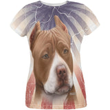 Pit Bull Terrier Live Forever All Over Womens T Shirt