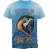 Always Be Yourself Unless Exotic Blue Macaw All Over Mens T Shirt