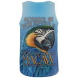 Always Be Yourself Unless Exotic Blue Macaw All Over Mens Tank Top