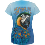 Always Be Yourself Unless Exotic Blue Macaw All Over Womens T Shirt