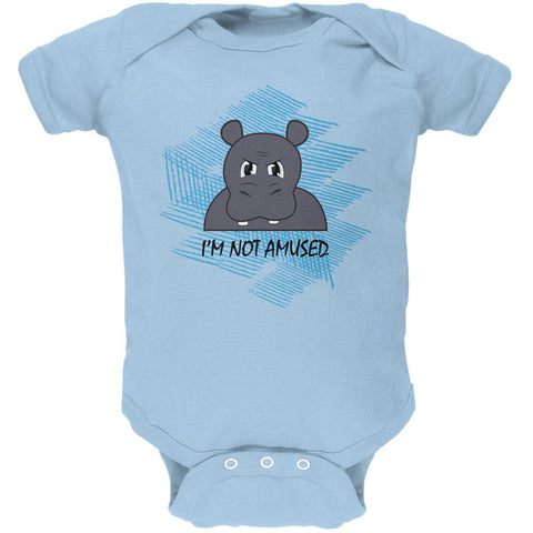 Hippo Not Amused Funny Soft Baby One Piece