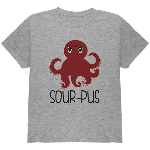 Octopus Sourpuss Funny Cute Youth T Shirt