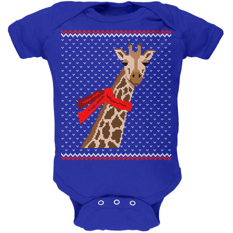 Big Giraffe Scarf Ugly Christmas Sweater Soft Baby One Piece