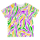 Mardi Gras Zebra Stripes Costume All Over Toddler T Shirt