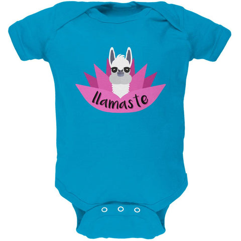 Funny Llamaste Yoga Llama Namaste Soft Baby One Piece