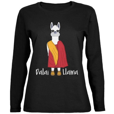 Funny Dalai Lama Llama Pun Ladies' Relaxed Jersey Long-Sleeve Tee