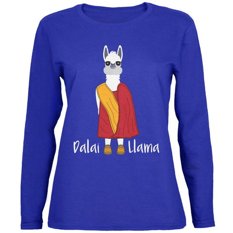 Funny Dalai Lama Llama Pun Womens Long Sleeve T Shirt