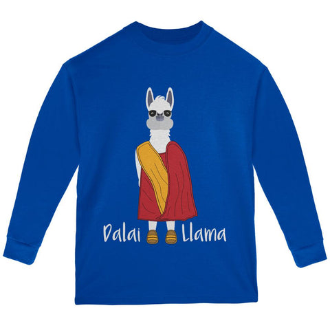 Funny Dalai Lama Llama Pun Youth Long Sleeve T Shirt
