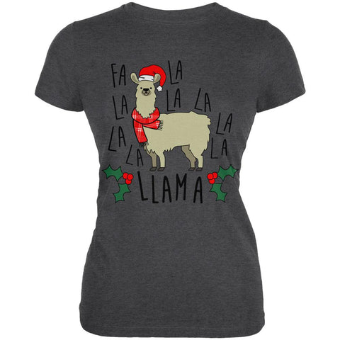 Christmas Fa La Llama Juniors Soft T Shirt