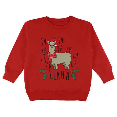 Christmas Fa La Llama Toddler Sweatshirt