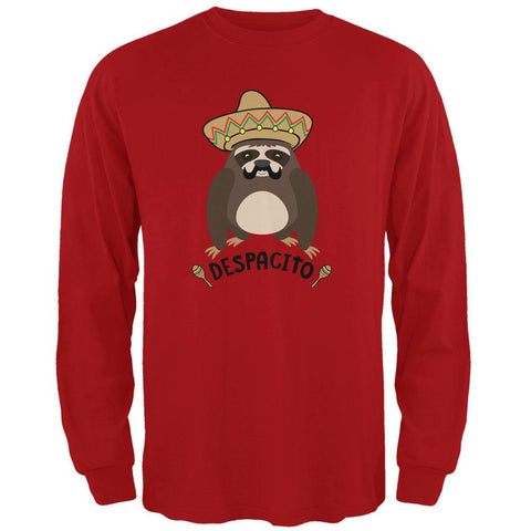 Despacito Means Slowly Funny Sloth Pun Mens Long Sleeve T Shirt