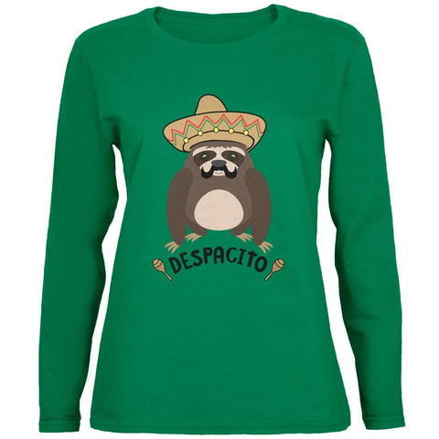 Despacito Means Slowly Funny Sloth Pun Womens Long Sleeve T Shirt