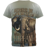 Always Be Yourself Unless Elephant All Over Mens T Shirt