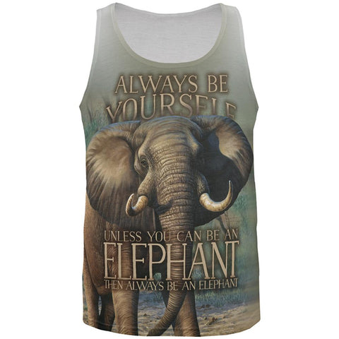 Always Be Yourself Unless Elephant All Over Mens Tank Top