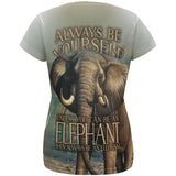 Always Be Yourself Unless Elephant All Over Womens T Shirt