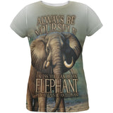 Always Be Yourself Unless Elephant All Over Womens T Shirt front view