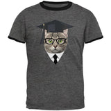 Graduation Funny Cat Mens Ringer T Shirt